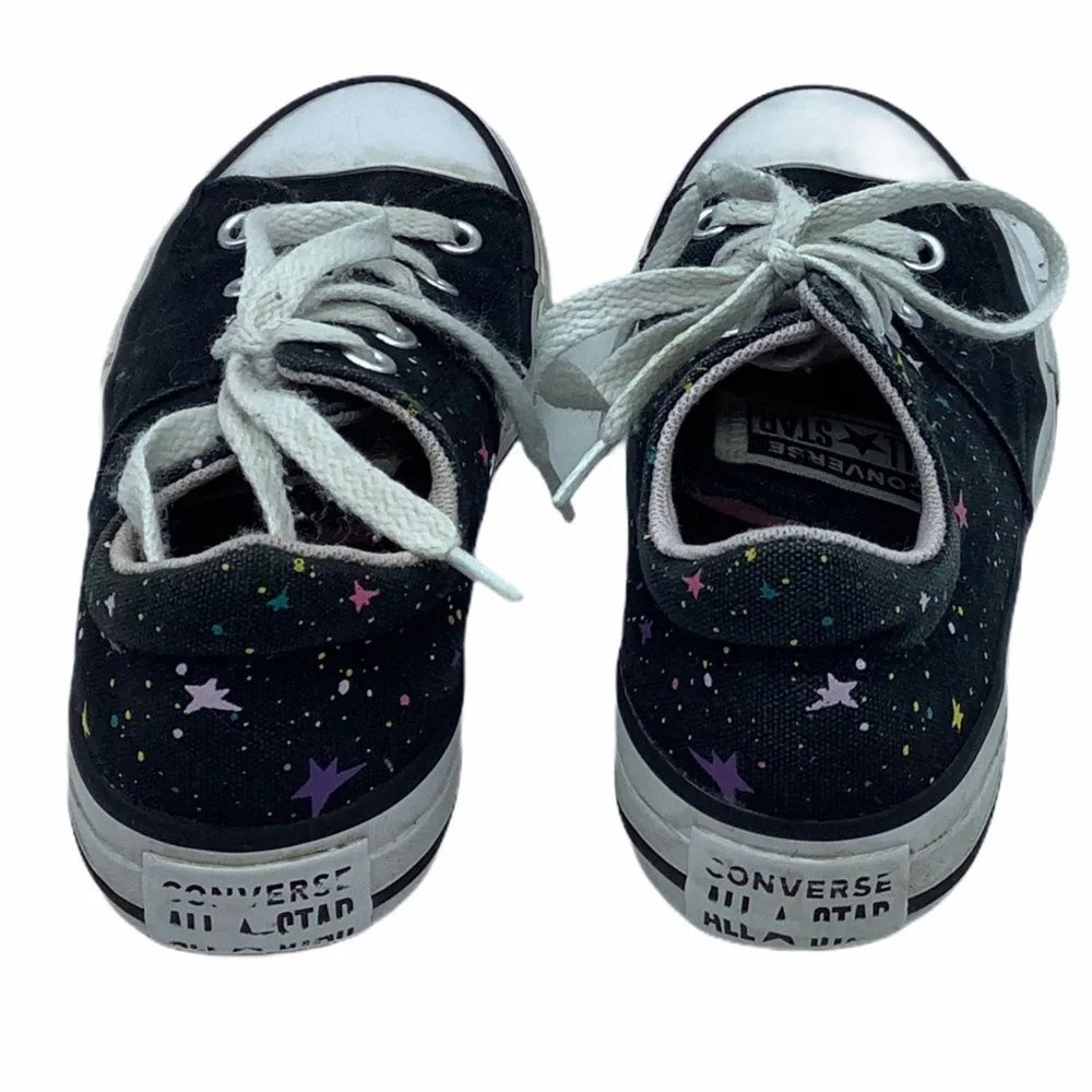 Converse‎ All Star Kid Black Galaxy Cosmic Space Stars Low Top Sneakers Size 13